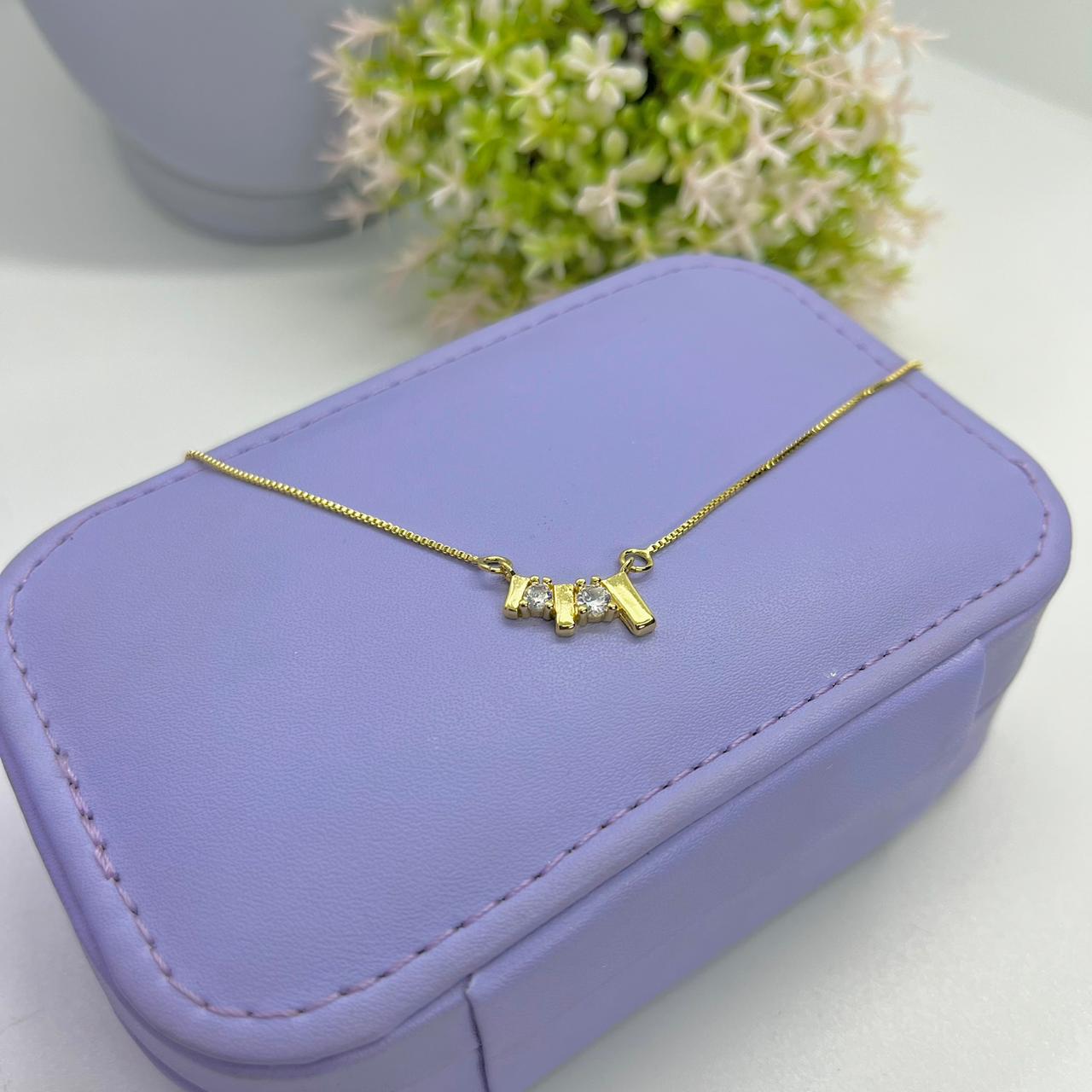 COLAR ZIRCÔNIAS RETAS