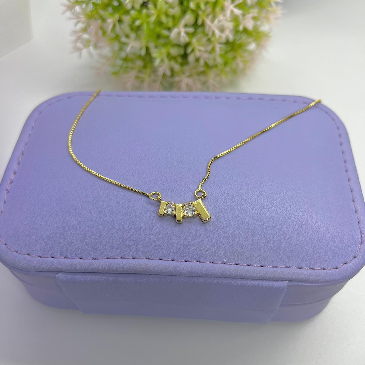 COLAR ZIRCÔNIAS RETAS