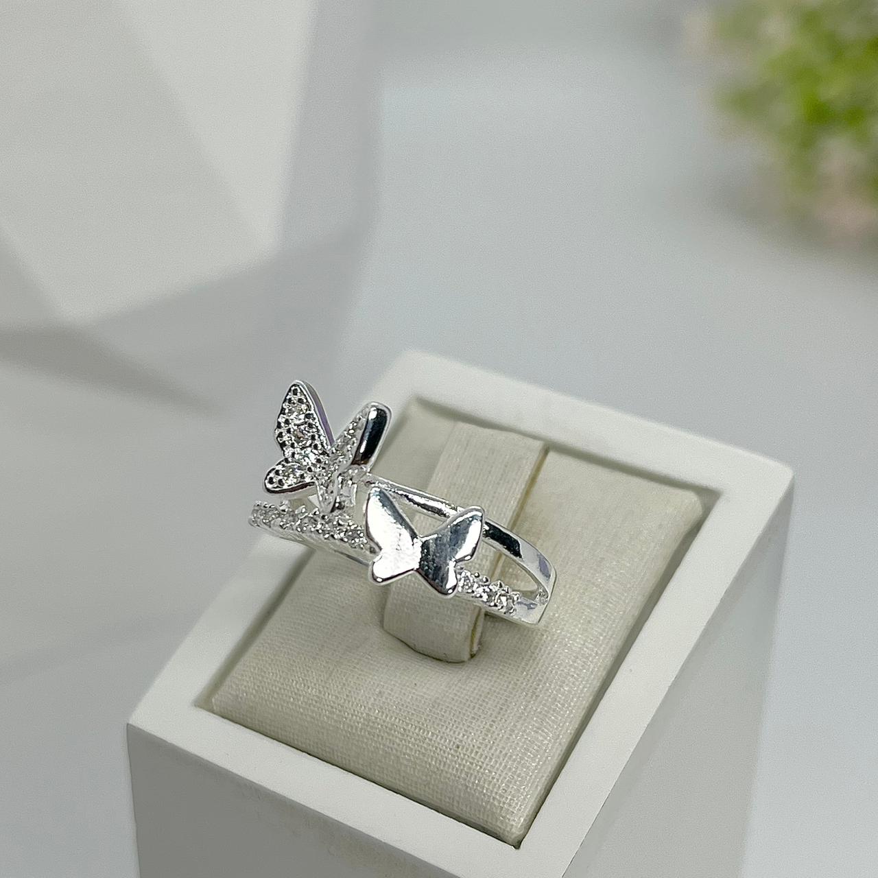 ANEL CRAVEJADO DUO BORBOLETAS AP2016