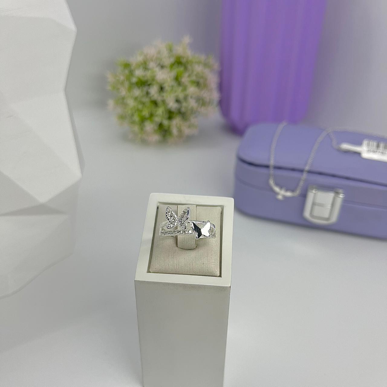 ANEL CRAVEJADO DUO BORBOLETAS AP2016