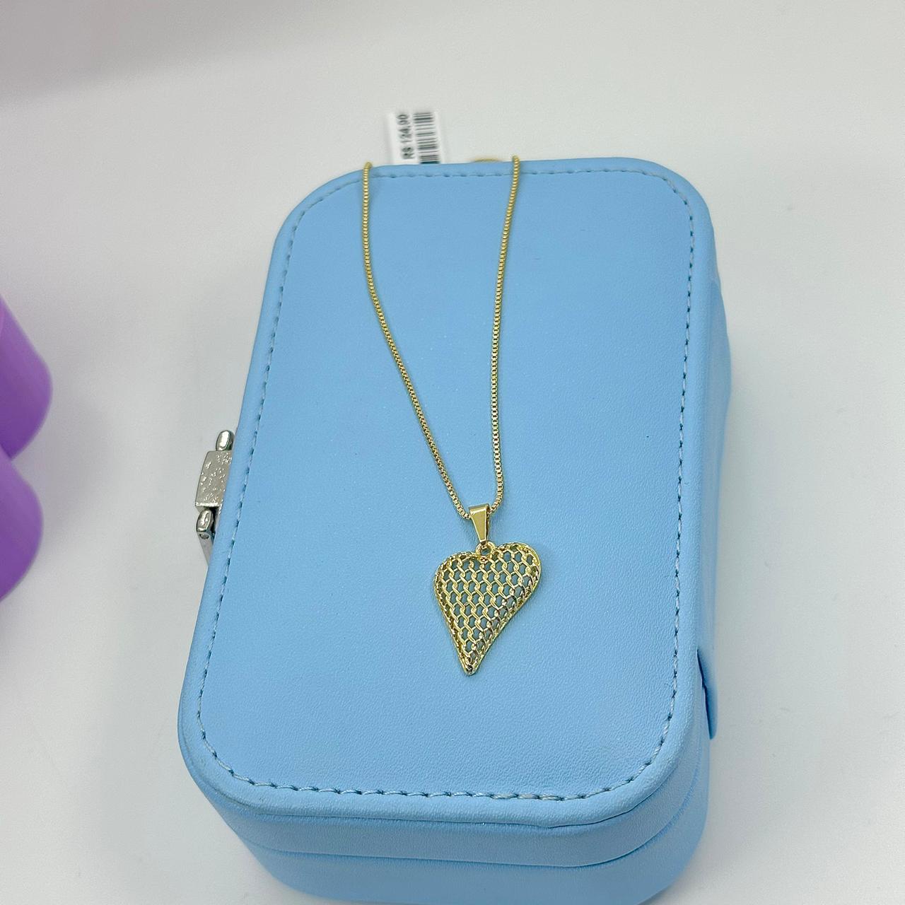 COLAR PING. CORAÇÃO GRADE CO2054