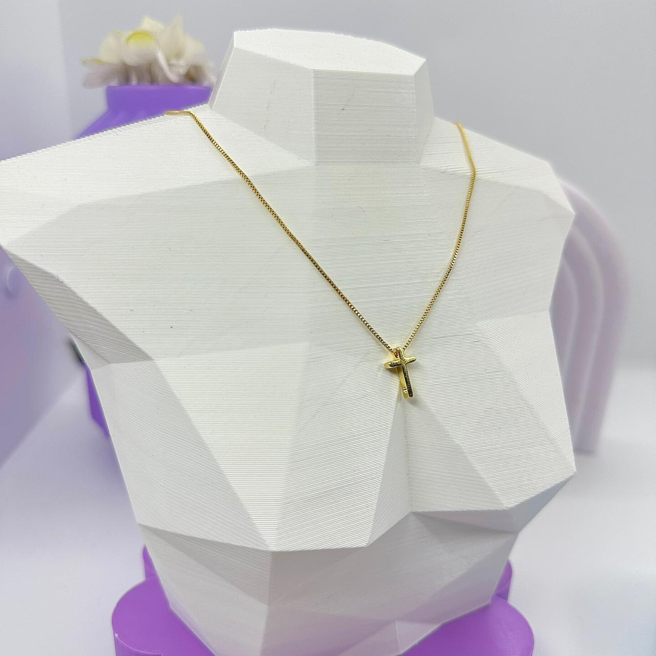 COLAR PING. CRUCIFIXO CHAPA MENOR CO2055