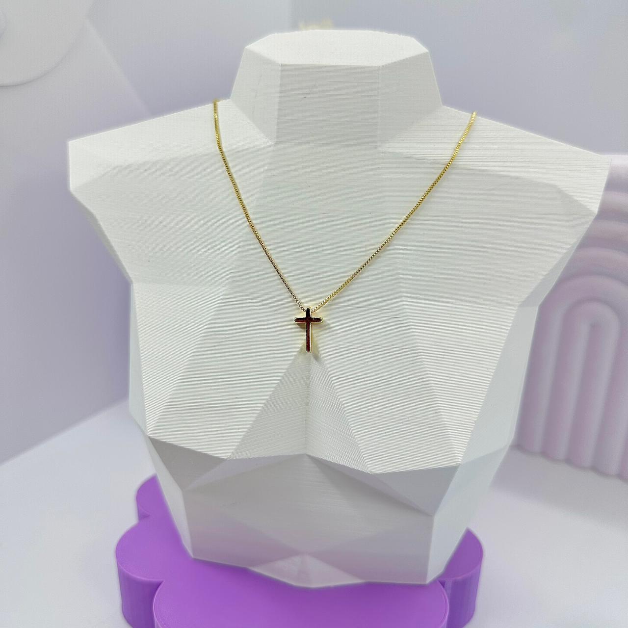 COLAR PING. CRUCIFIXO CHAPA MENOR CO2055