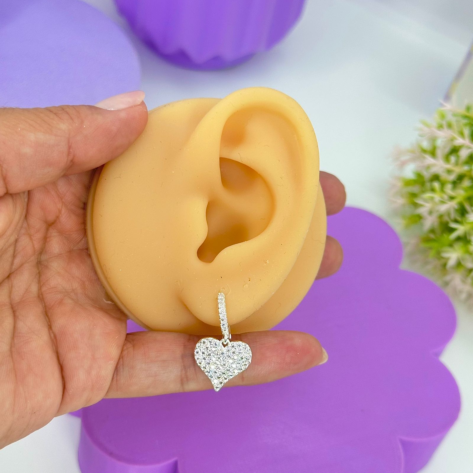 ARGOLA CLICK CORAÇÃO CRAVEJADO BP2149