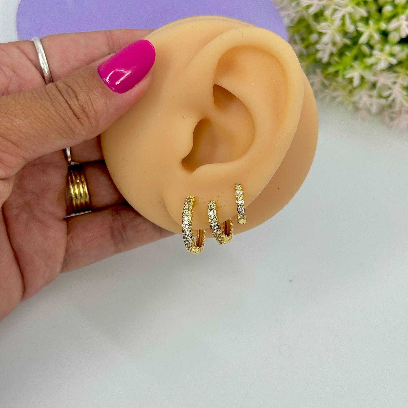 TRIO ARGOLAS CLICK CRAVEJADA 1 FELEIRA BO2151