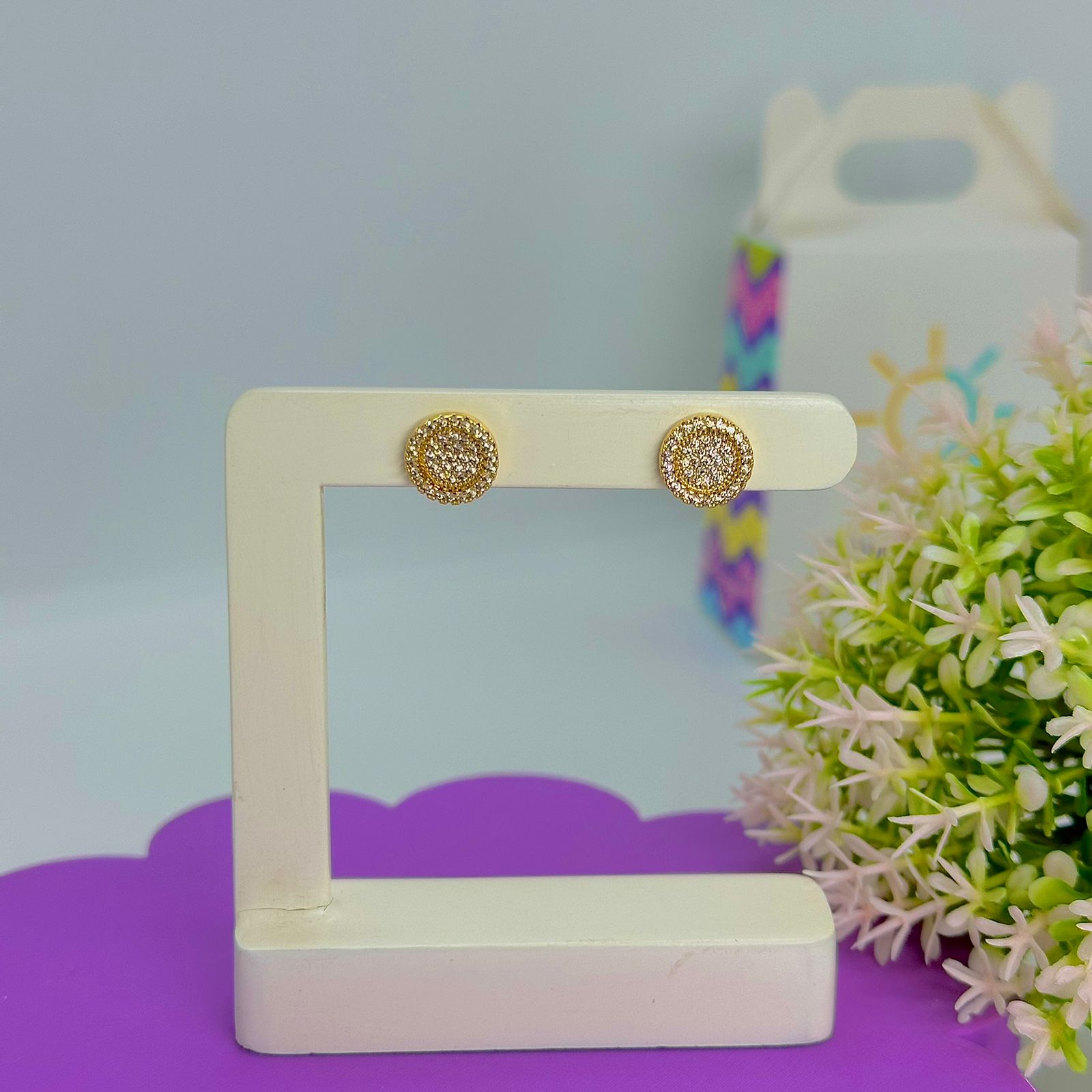 BRINCO REDONDO CRAVEJADO MICROZIRCONIAS BO2153