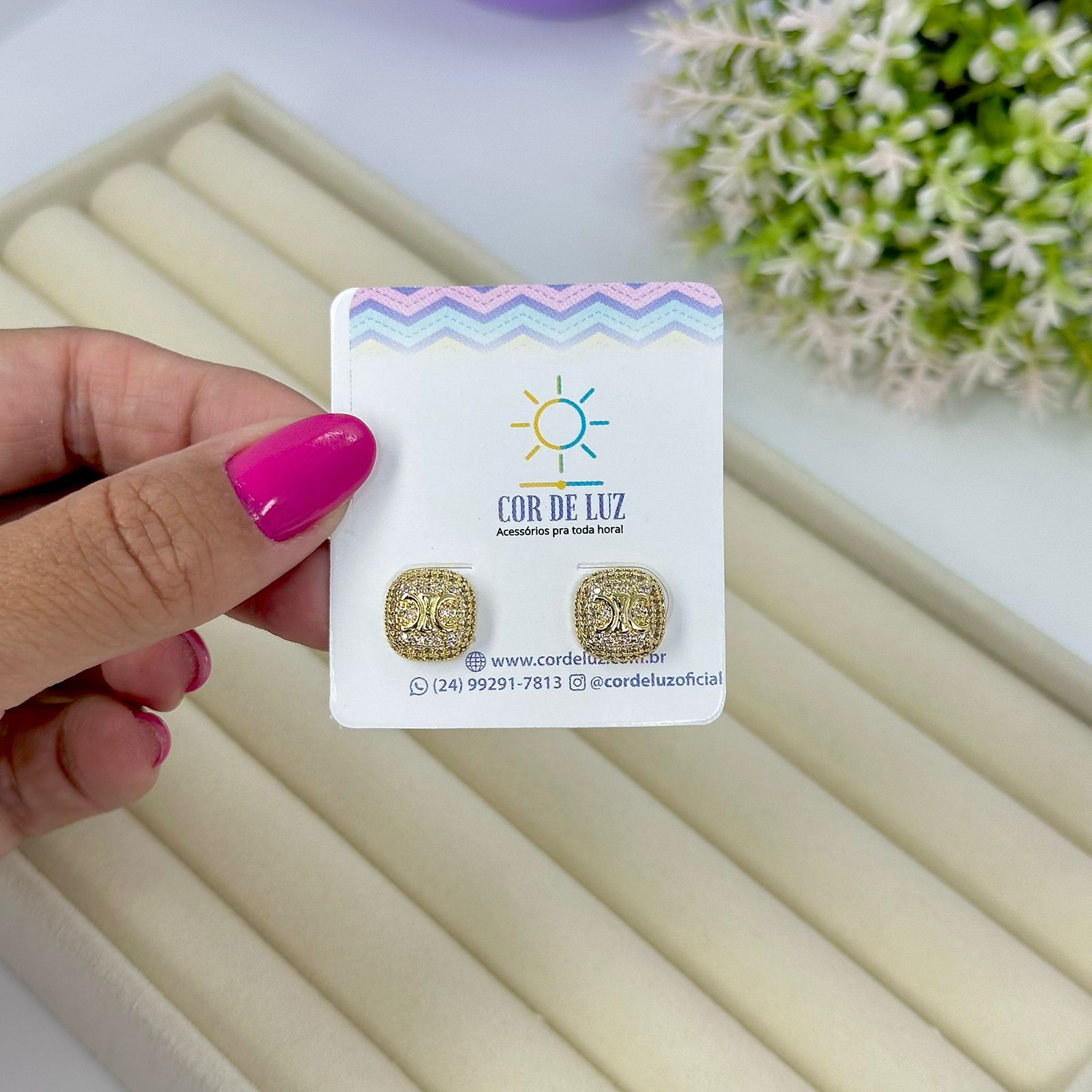 BRINCO GLAMOUR CRAVEJADO BO2163