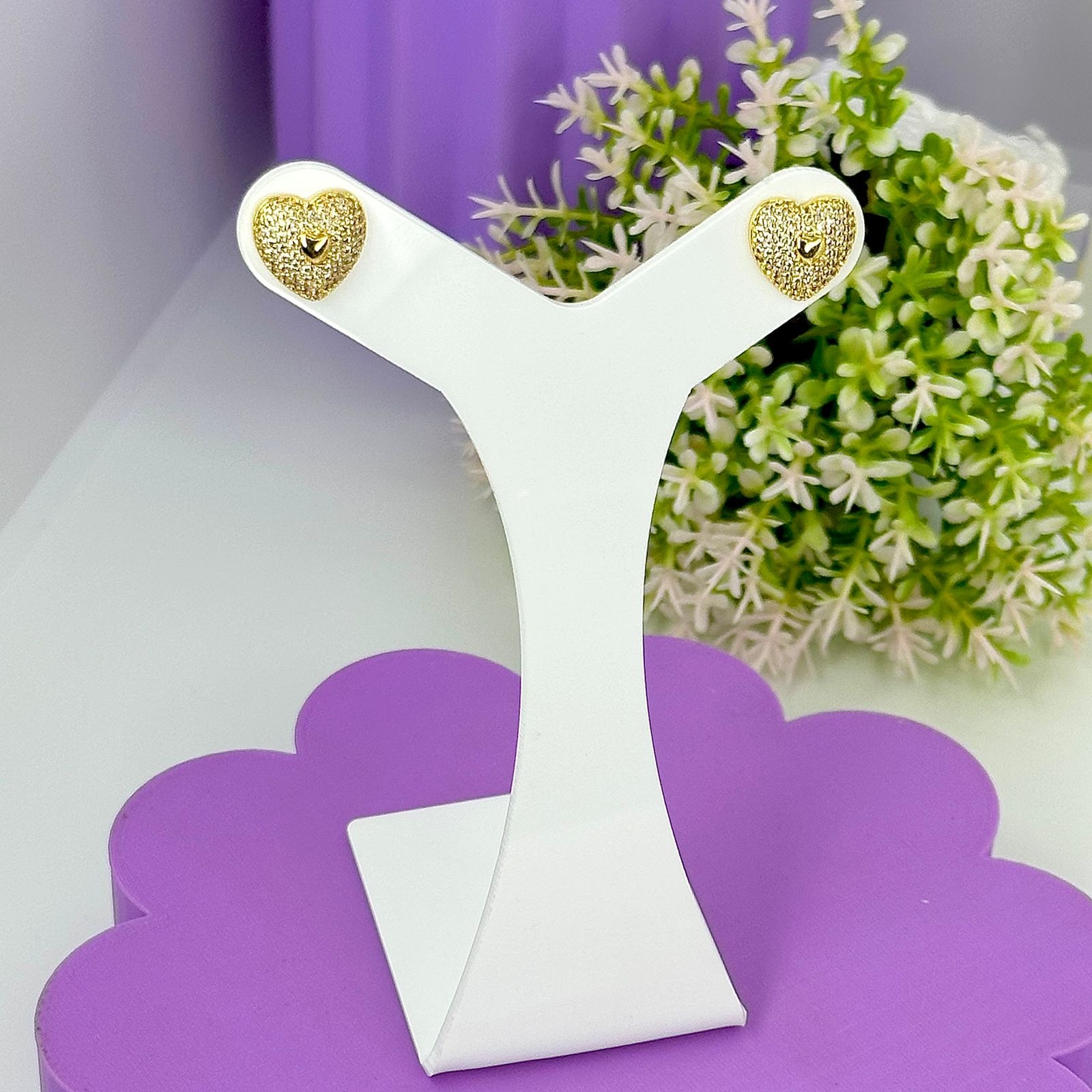 BRINCO GLAMOUR CORAÇÃO CRAVEJADO BO2169