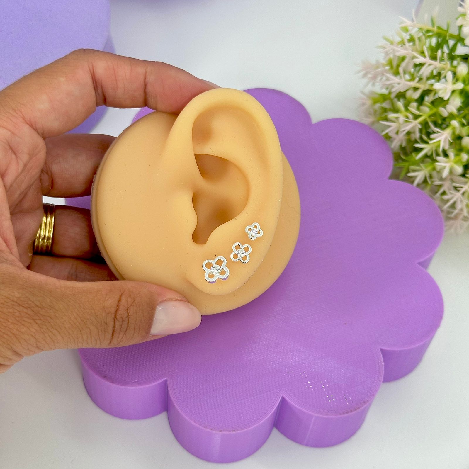 TRIO TREVOS VAZADOS COM PONTO DE LUZ BP2171