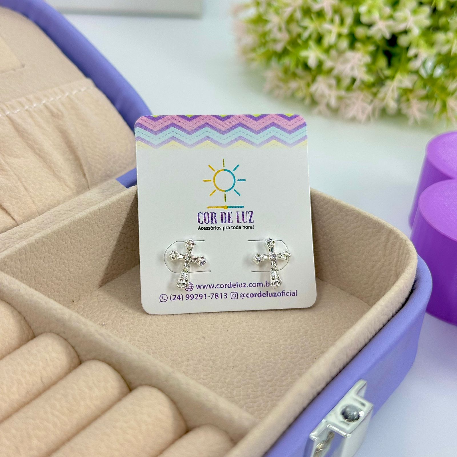 BRINCO CRUCIFIXO CRAVEJADO BP2182