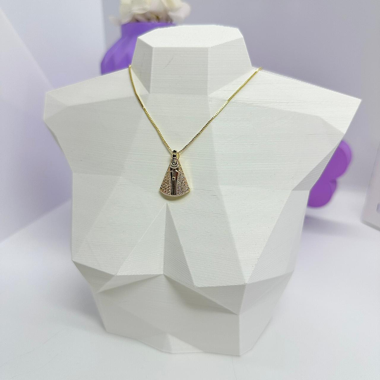 COLAR NOSSA SENHORA MANTO CRAVEJADO CO2293