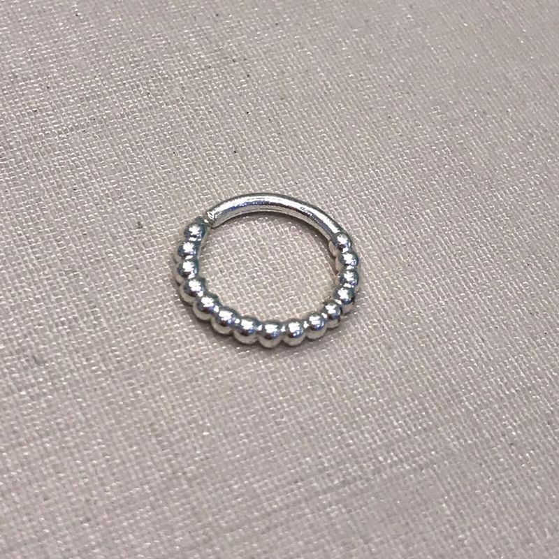 PIERCING MINI ESFERA BANHADO A PRATA