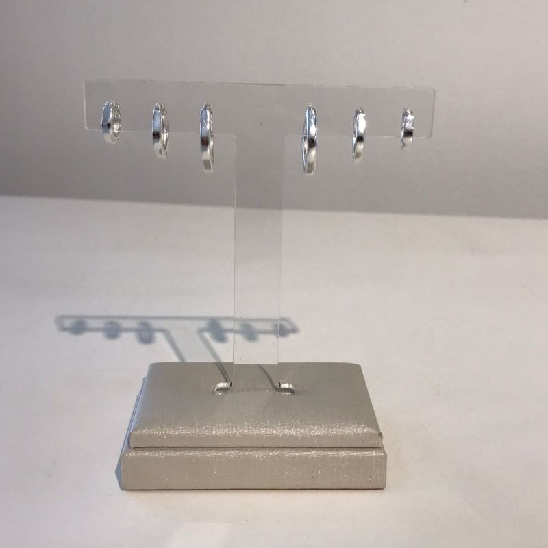 TRIO TULIPA LISO BANHADO A PRATA