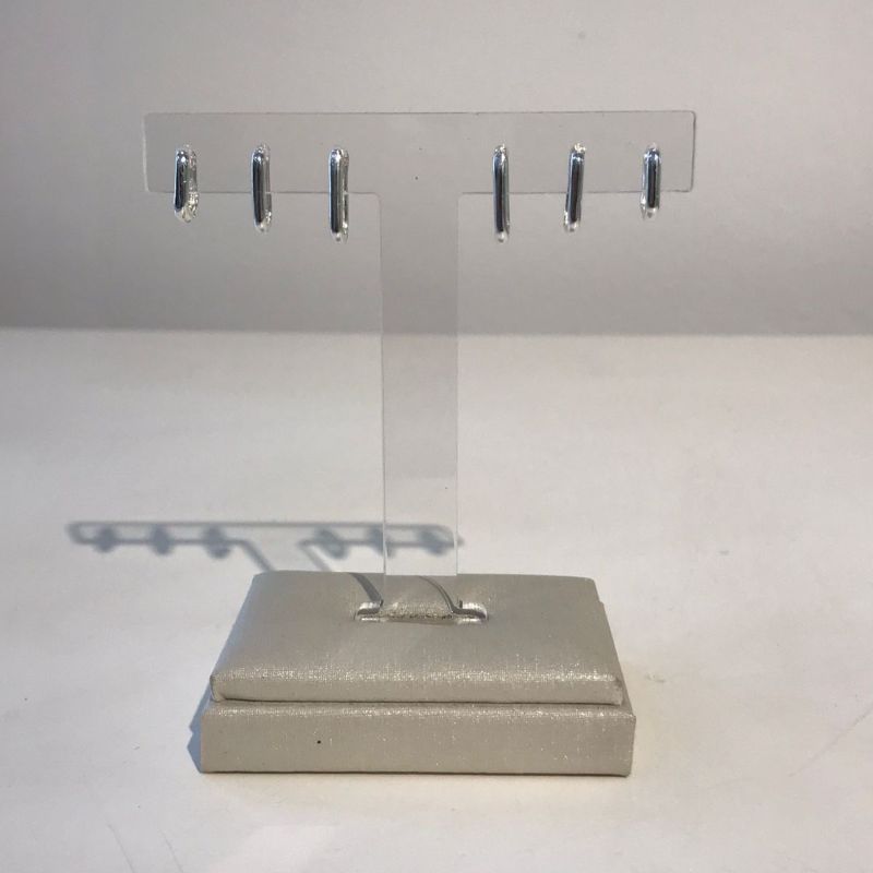 TRIO RETANGULAR BANHADO A PRATA