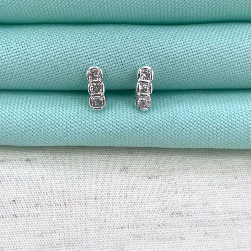 BRINCO TRIO PONTO DE LUZ BANHADO A PRATA