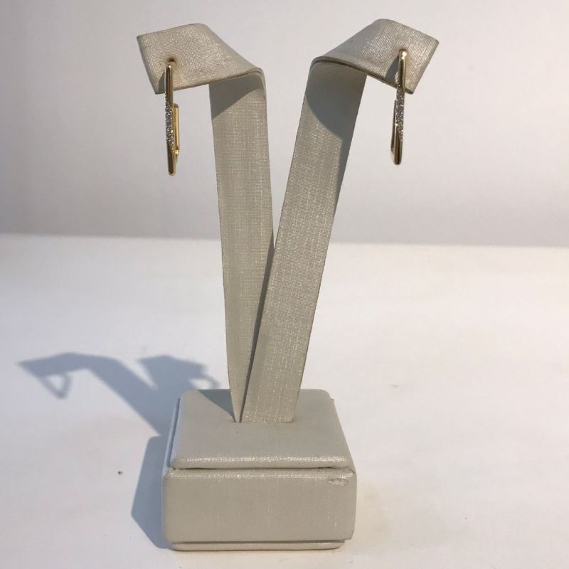 ARGOLA QUADRADA FINA COM ZIRCÔNIA BANHADO A OURO