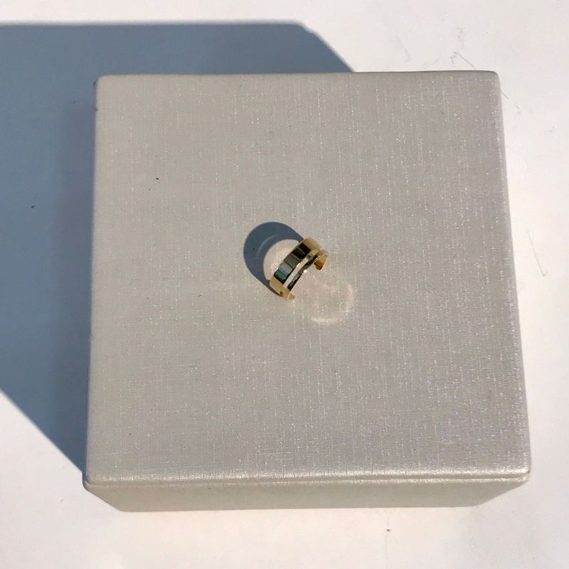 FAKE PIERCING SLIM VAZADO BANHADO A OURO