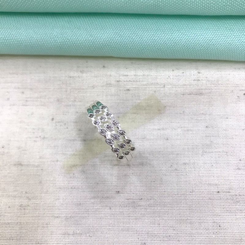 ANEL TRIPLO ZIRCÔNIA BANHADO A PRATA