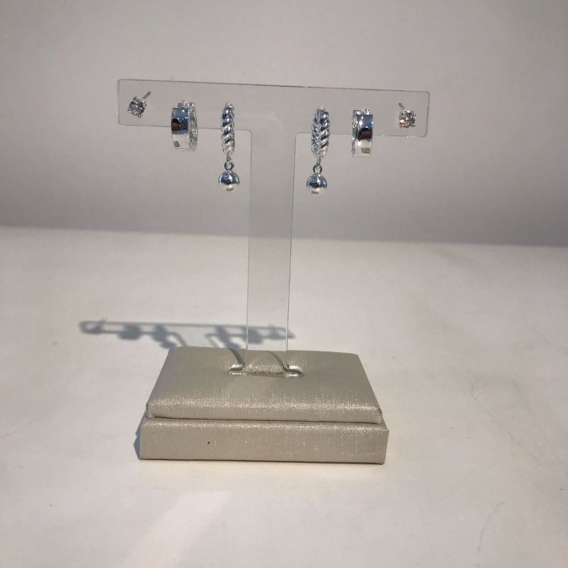 TRIO DE ARGOLA FELICITÁ BANHADO A PRATA