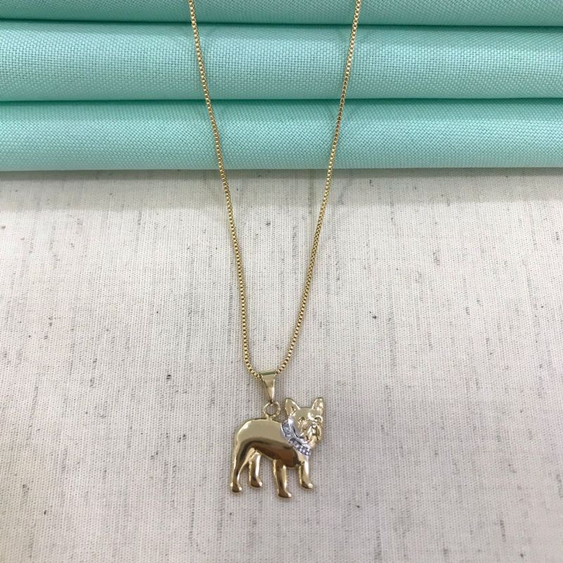COLAR PETLOVE BANHADO A OURO