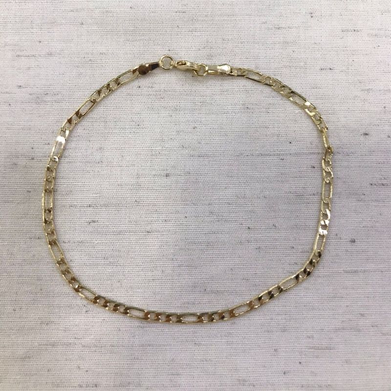 PULSEIRA FÍGARO MASCULINA BANHADO A OURO