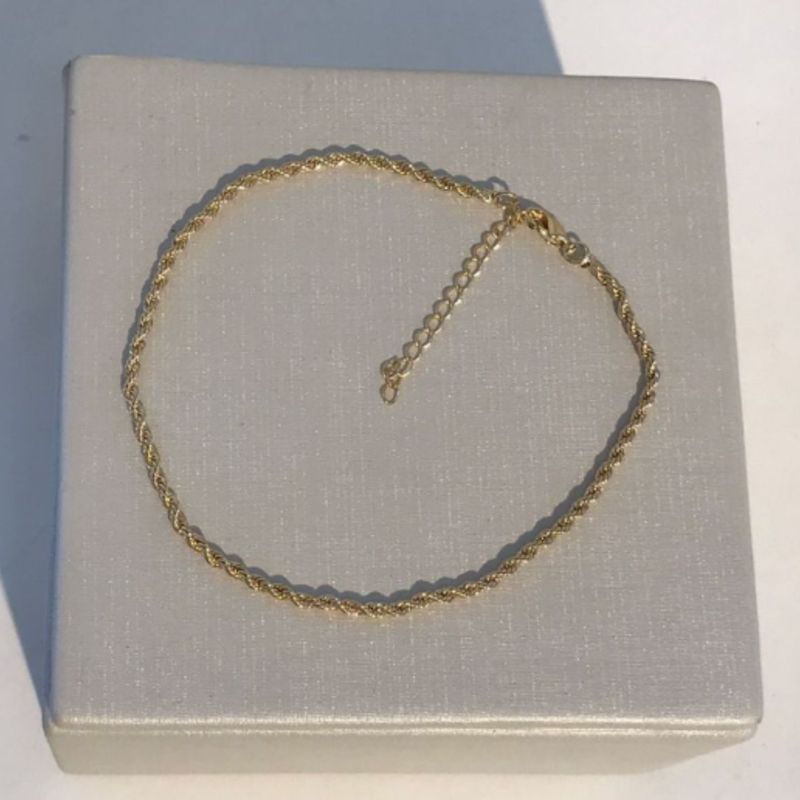 TORNOZELEIRA CORDÃO BAIANO BANHADO A PRATA