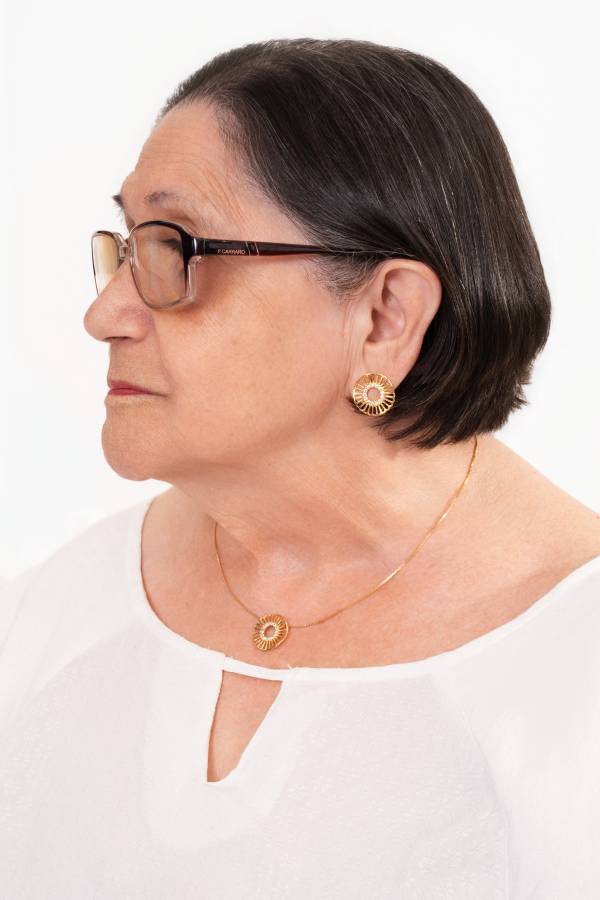 CONJUNTO SIRA ZIRCÔNIA BANHADO A OURO