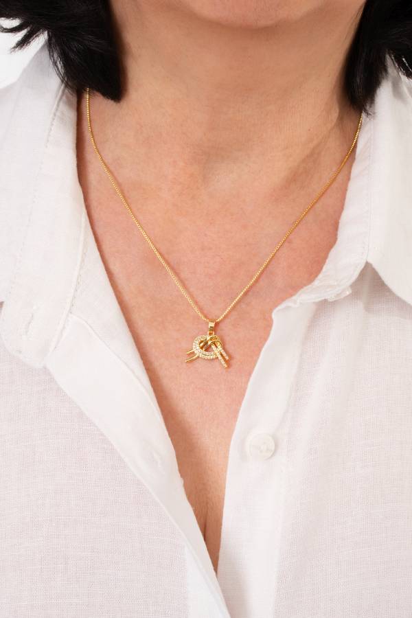 CONJUNTO NOZINHO ZIRCÔNIA BANHADO A OURO