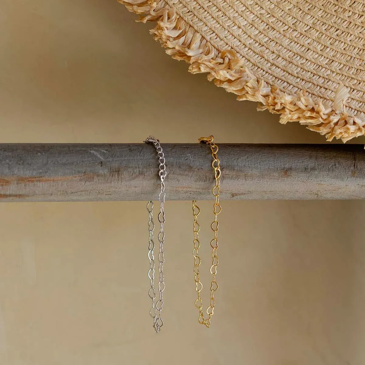 Pulseira De Elos De Coração Best-seller Banhado Em Ouro