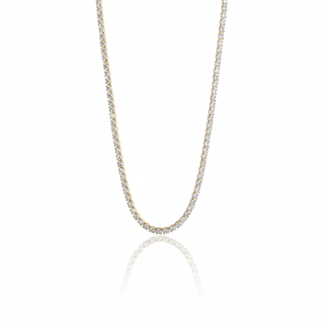 Choker Riviera Best Seller Brilhante Banhada a Ouro