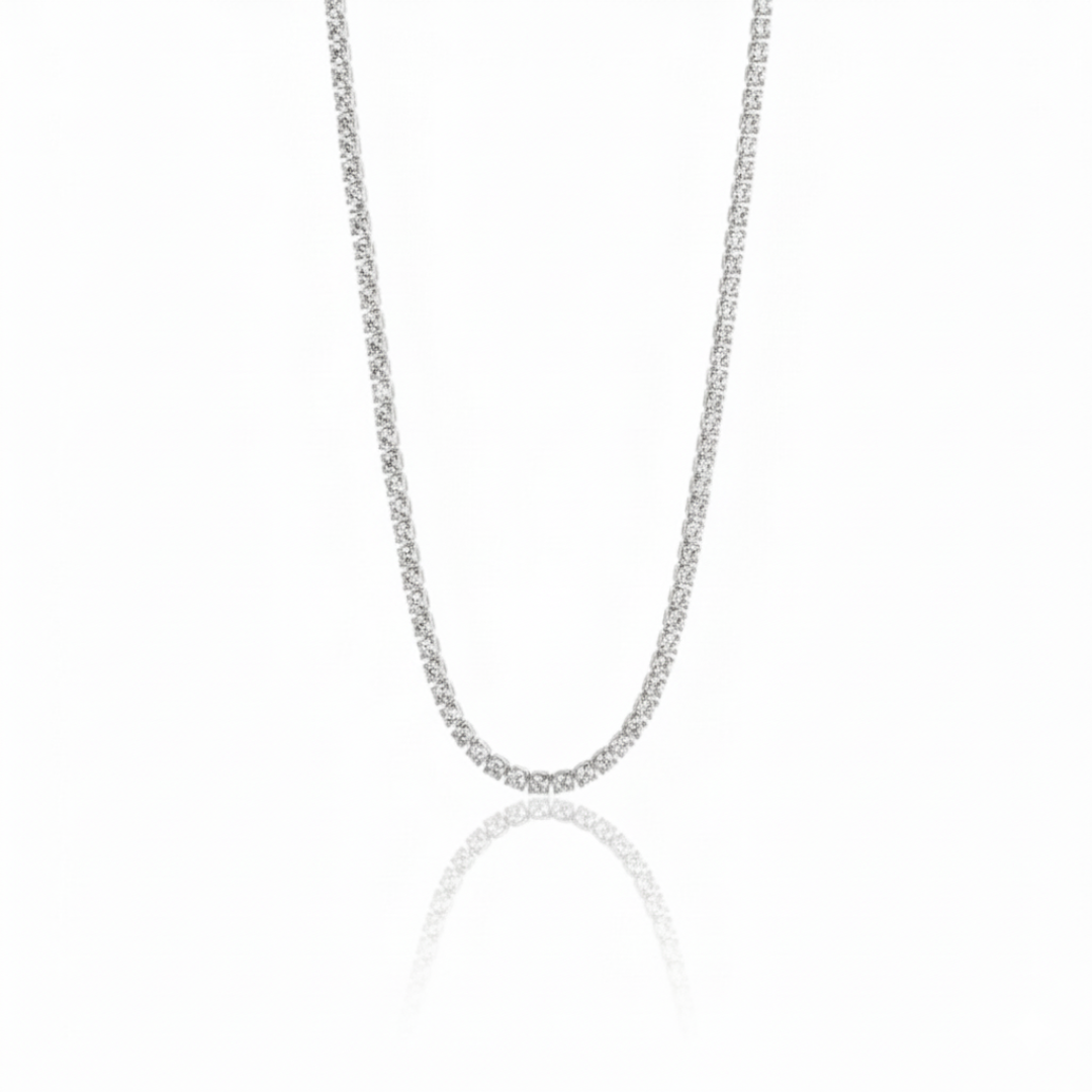 Choker Riviera Best Seller Brilhante Banhada a Ródio Branco