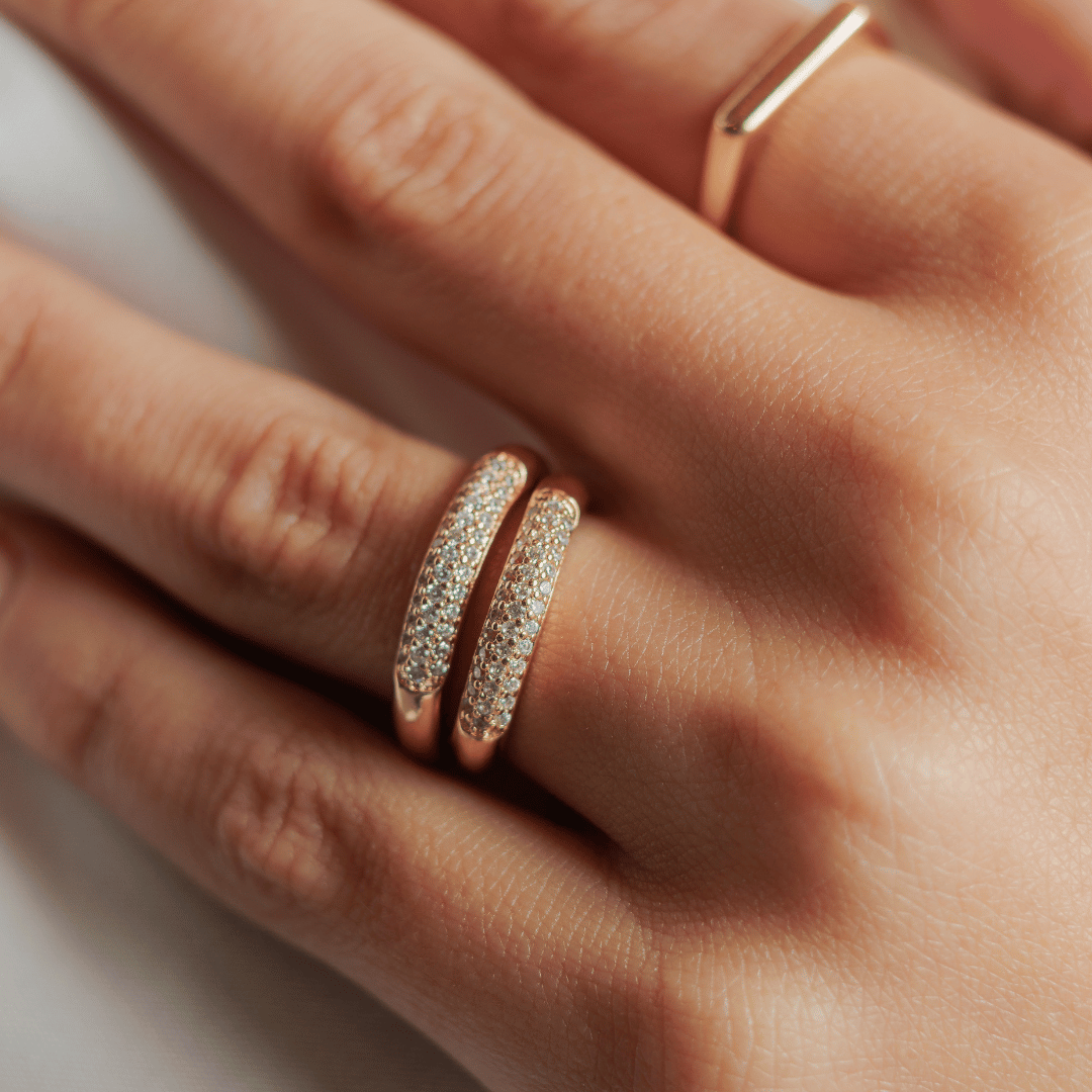 ANEL MEIA ALIANÇA ZIRCONIA - WINE