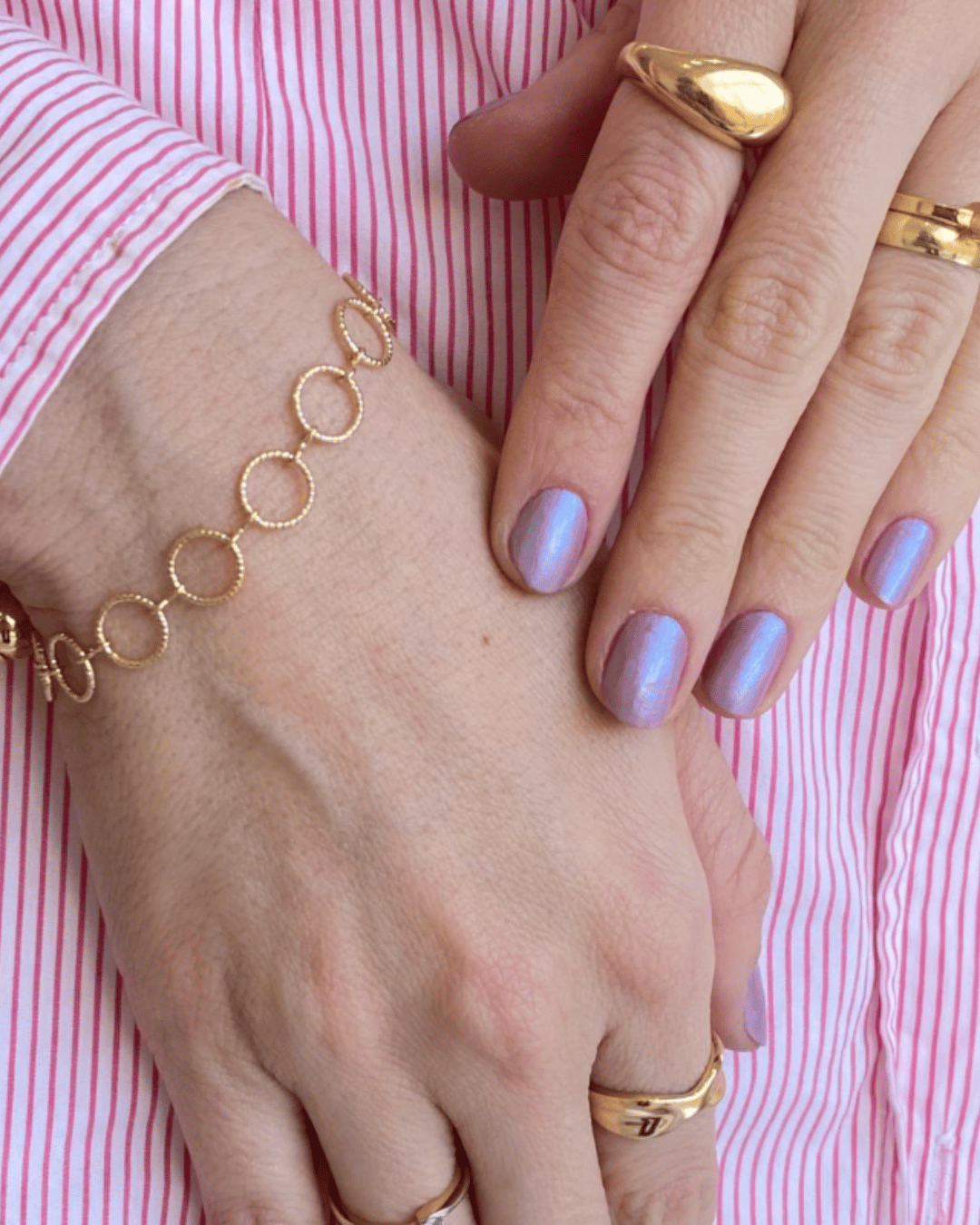 PULSEIRA ELOS DE CIRCULOS DIAMANTADOS - HOME