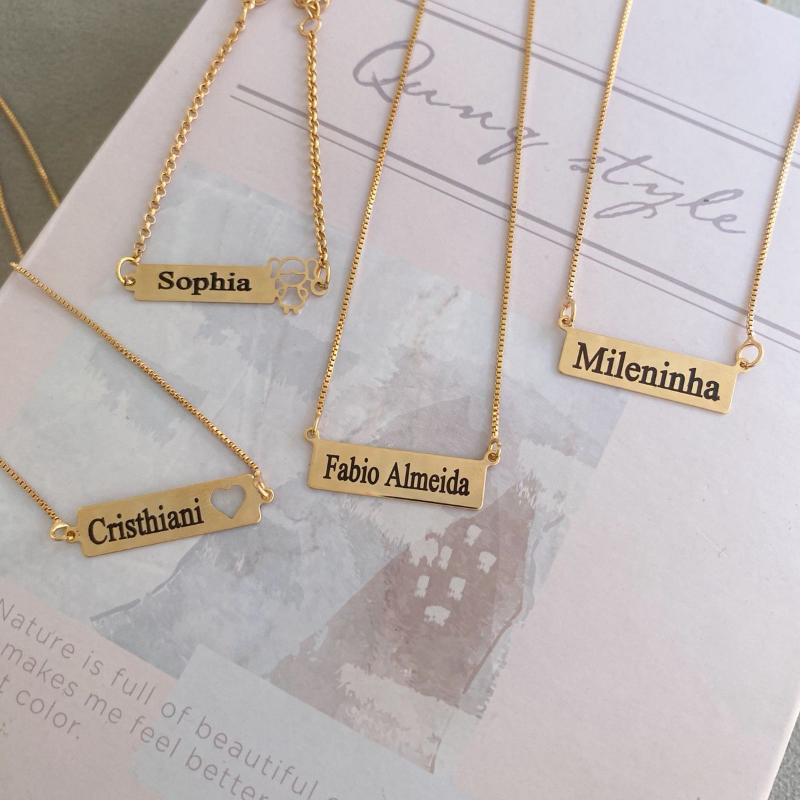COLAR DE NOME PLACA