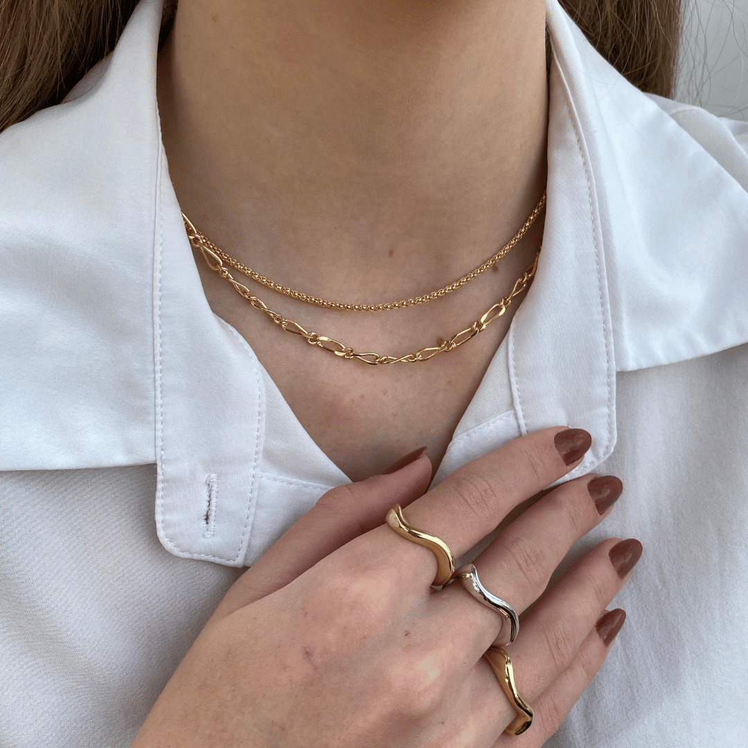 COLAR CHOCKER DE ELOS ENTORTADINHO - JARDIM SECRETO