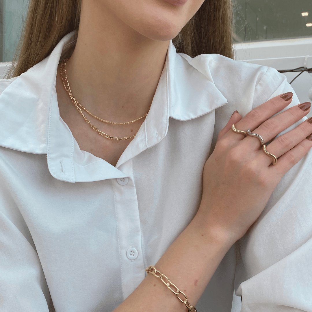 COLAR CHOCKER DE ELOS ENTORTADINHO - JARDIM SECRETO