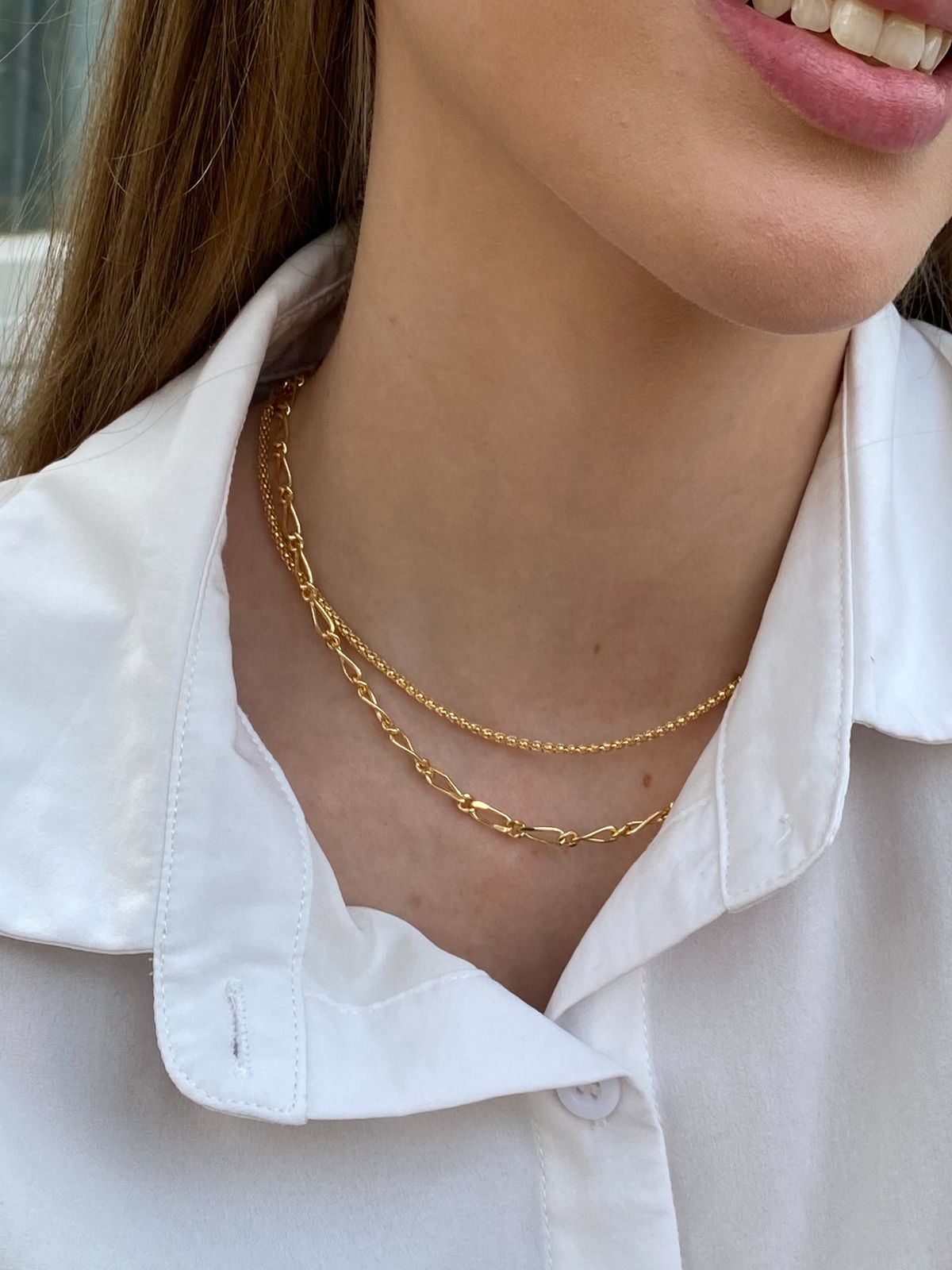 COLAR CHOCKER DE ELOS ENTORTADINHO - JARDIM SECRETO