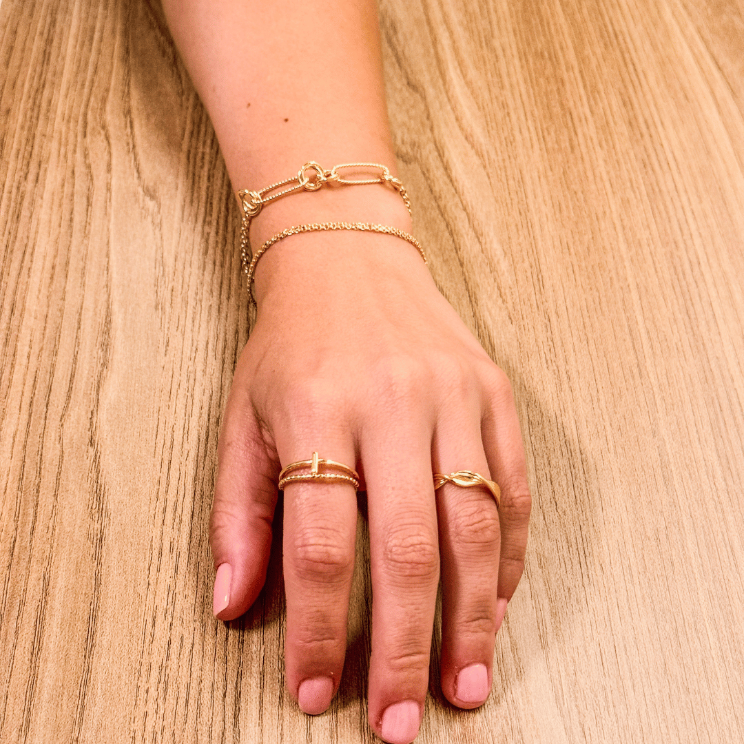 PULSEIRA ELOS E NÓ TEXTURIZADOS - AURA