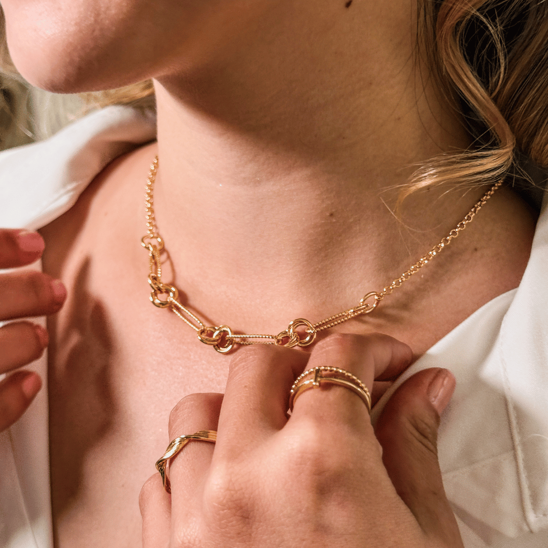 ANEL MINIMALISTA DUPLO ESFERA E LISO - AURA