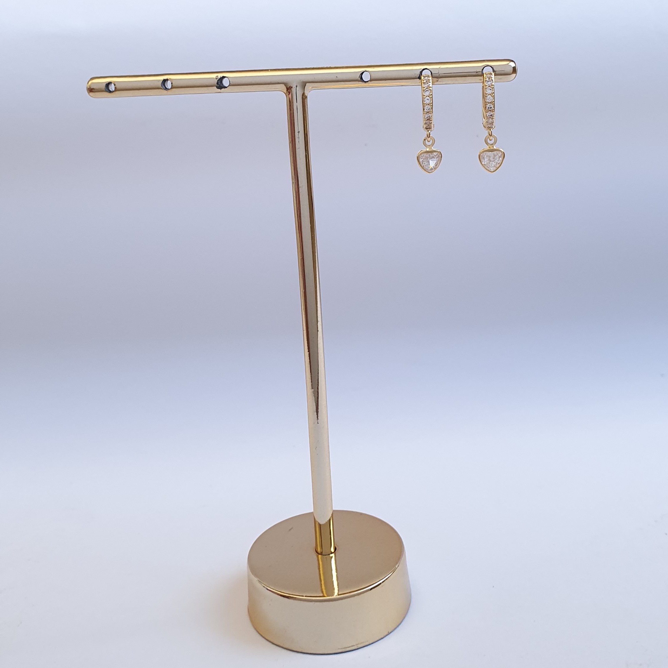 Brinco Argolinha Cravejada Coração de Luz