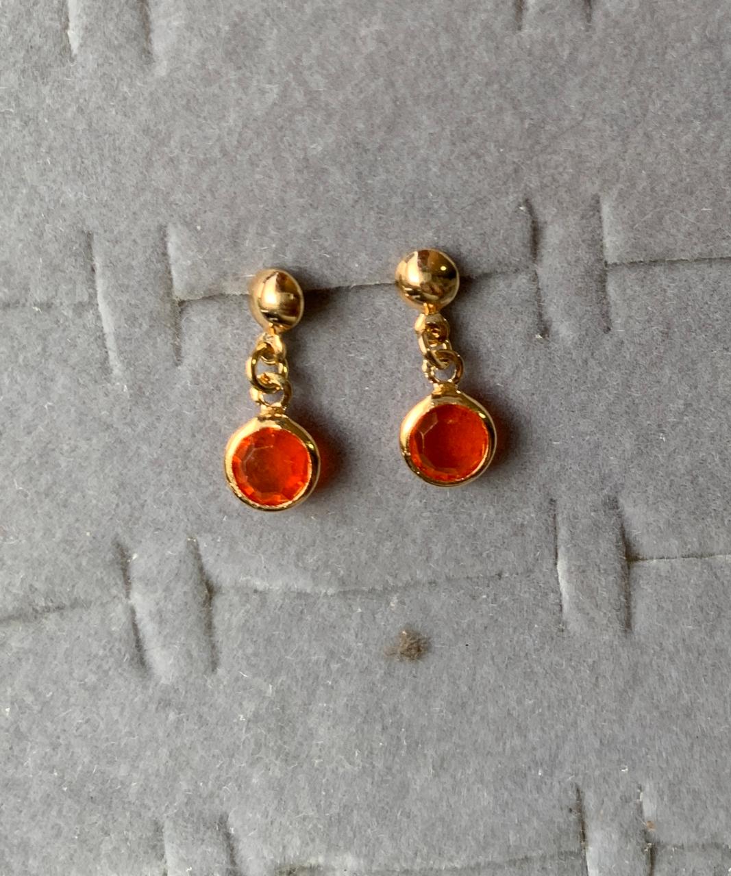 BRINCO ELIZABETH PEDRA LARANJA