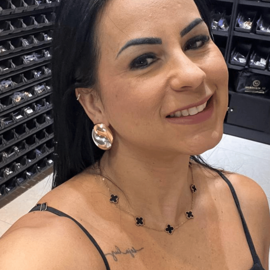 Choker Trevo Inspiração - Aço inox com banho de Ouro