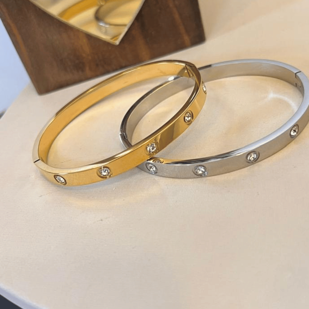 Bracelete Ponto de luz  - aço Inox