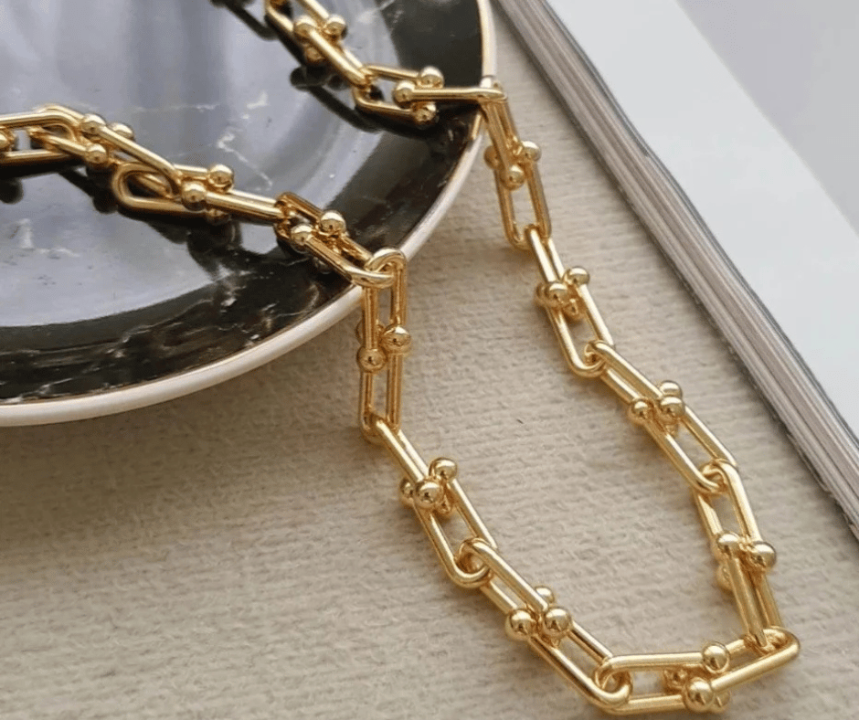 Choker cartier cadeado - Aço com banho