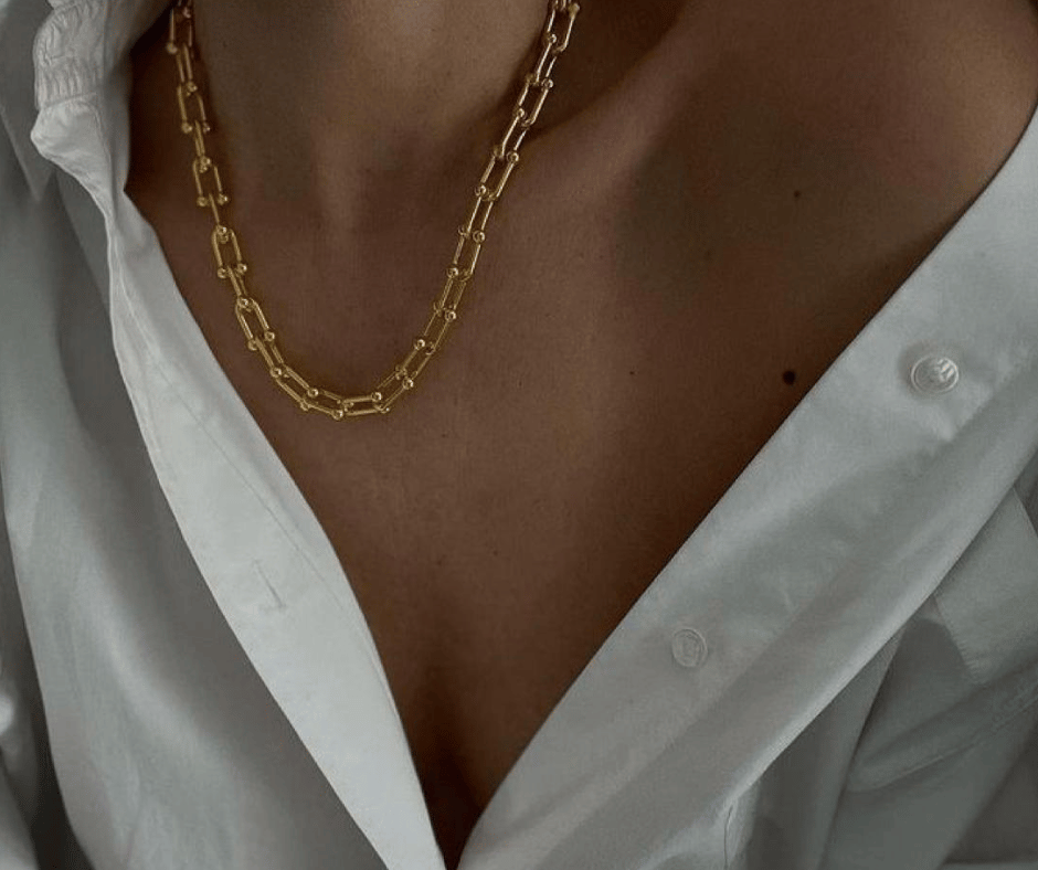 Choker cartier cadeado - Aço com banho