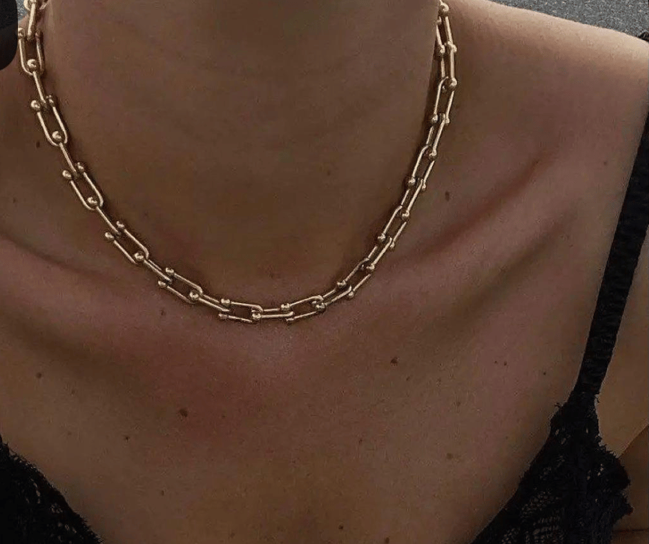 Choker cartier cadeado - Aço com banho