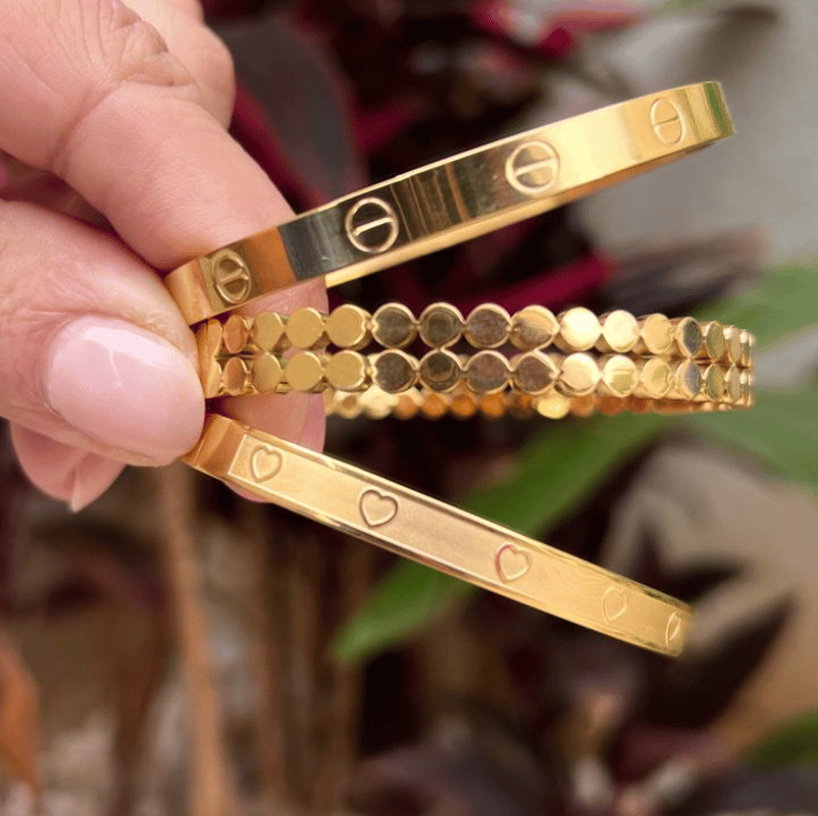 Bracelete Inspiração - Aço com banho