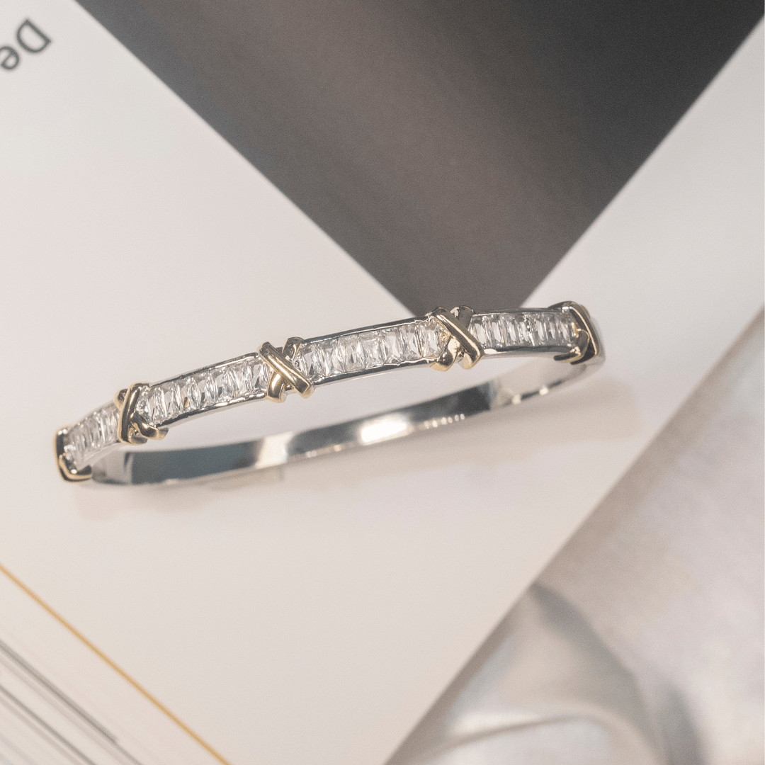 Bracelete Cravejado Baguetes X