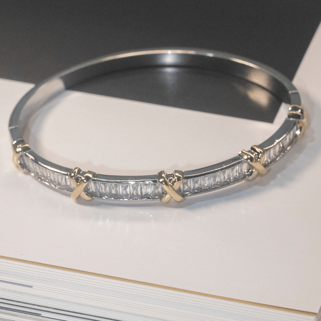 Bracelete Cravejado Baguetes X