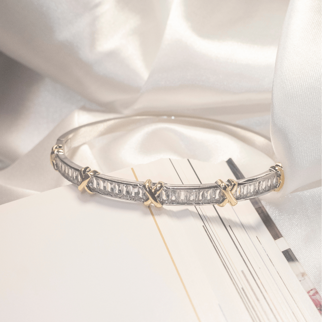 Bracelete Cravejado Baguetes X